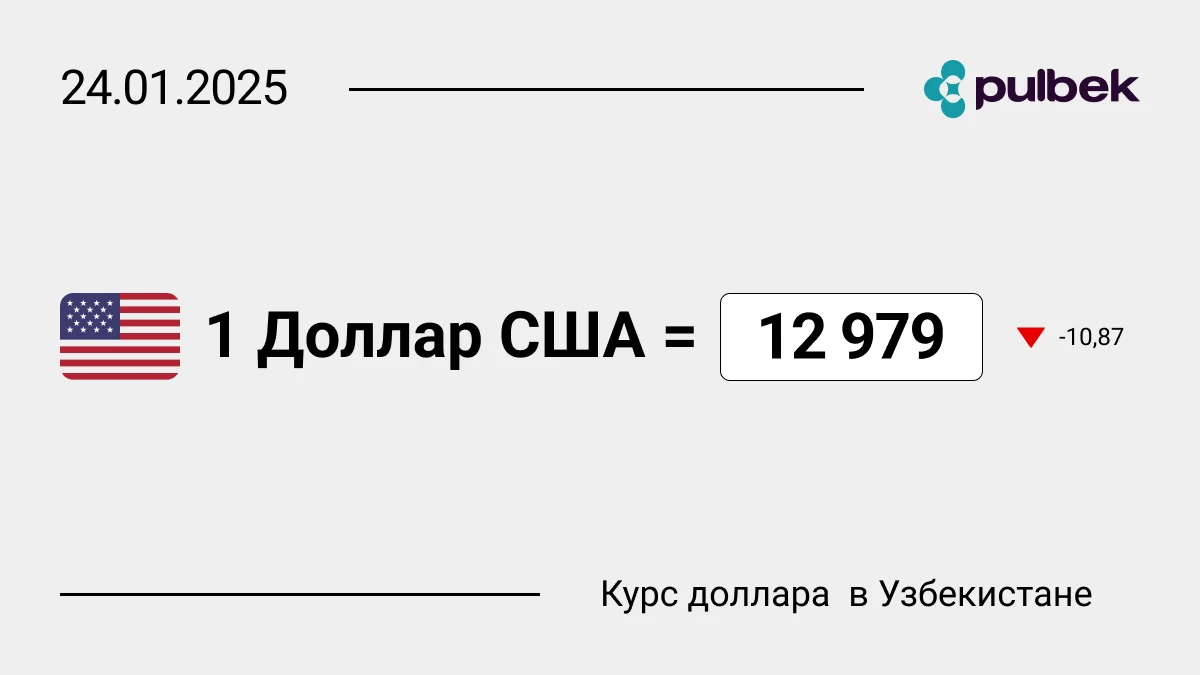 Курс доллара в Узбекистане на 24 января 2025 года: растет или падает?