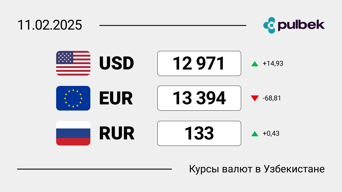 Курсы валют в Узбекистане на 11 февраля 2025: что с долларом?