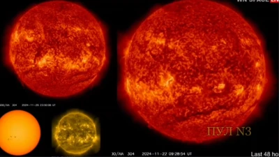 На Земле 29 ноября наблюдается мощная (но, к счастью, последняя в этом году) магнитная буря