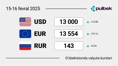 2025-yil 15-16-fevral dam olish kunlarida O‘zbekistondagi valyuta kurslari: valyutani almashtirish kerakmi yoki yo‘qmi?