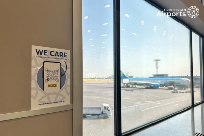 Toshkent aeroportida fidbek uchun QR-kodlar joylashtirildi